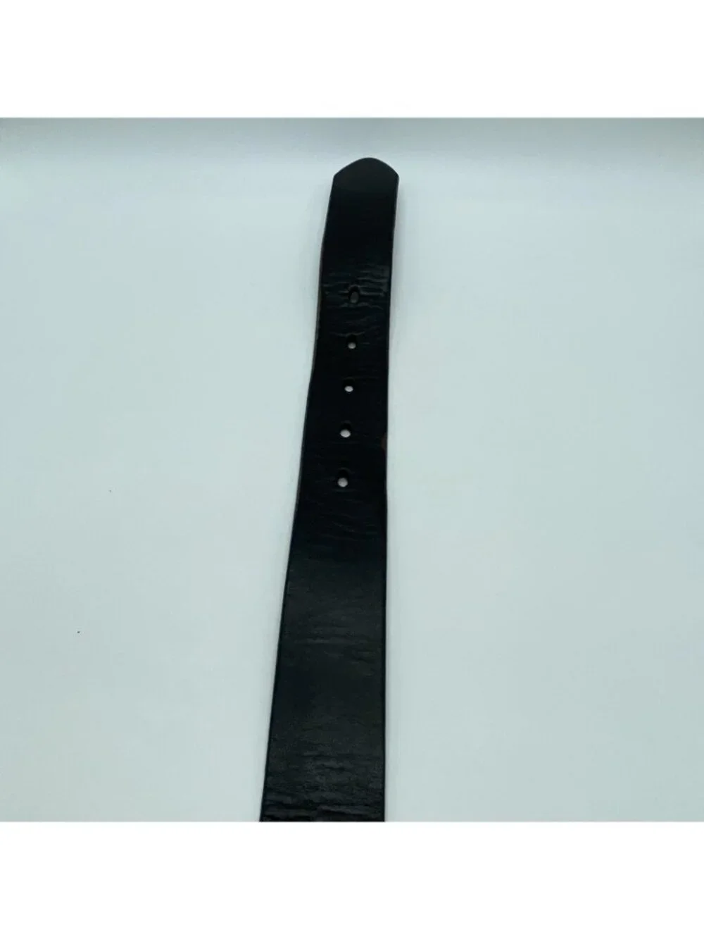 Banana Republic Black Cow Leather Belt Men's M Brass Buckle 39